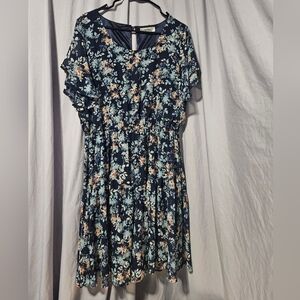 Womens Foral Flowy Above‎ Knee Dress